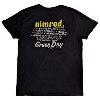 Merch Green Day: Green Day Unisex T-shirt: Nimrod Tracklist (back Print) (x-large) XL