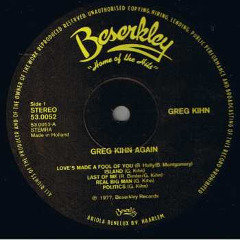 LP Greg Kihn: Greg Kihn Again