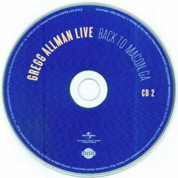 2CD Gregg Allman: Live Back To Macon, GA 15028