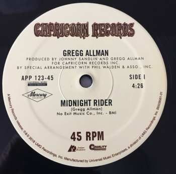 LP Gregg Allman: Midnight Rider / These Days 123168