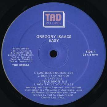 LP Gregory Isaacs: Easy 456950