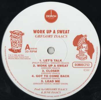 LP Gregory Isaacs: Work Up A Sweat 57693