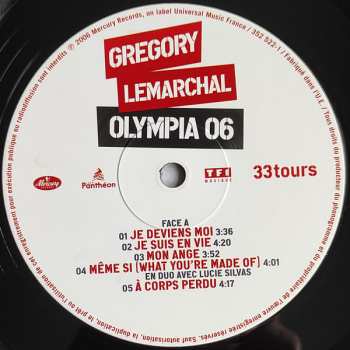 LP Grégory Lemarchal: Olympia 06 65290