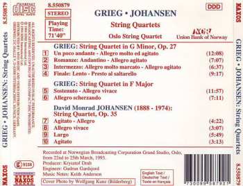 CD Edvard Grieg: String Quartets: G Minor, Op. 27 • F Major / String Quartet, Op. 36