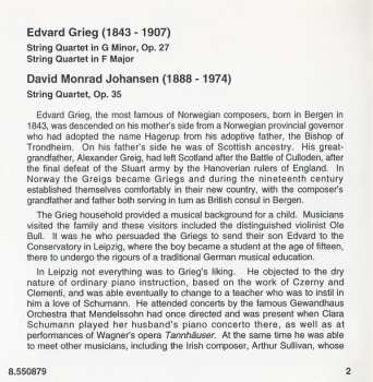 CD Edvard Grieg: String Quartets: G Minor, Op. 27 • F Major / String Quartet, Op. 36