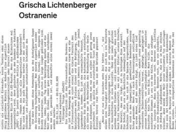 Album Grischa Lichtenberger: Ostranenie