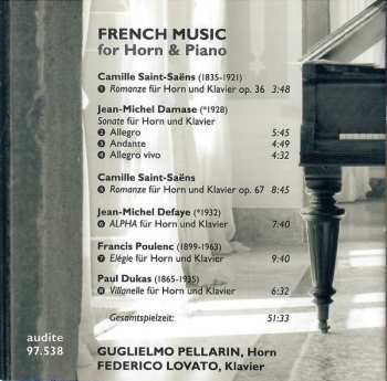 CD Guglielmo Pellarin: French Music For Horn & Piano 446715