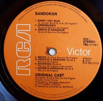 LP Guido And Maurizio De Angelis: Sandokan - Originele Soundtrack Van De TV-Serie 512671