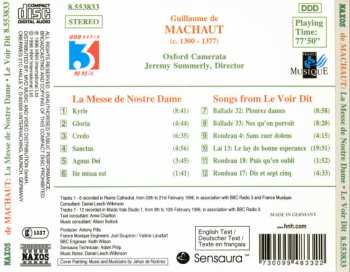 CD Guillaume de Machaut: La Messe De Nostre Dame / Le Voir Dit 316514
