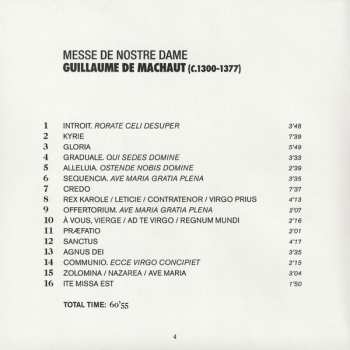 CD Guillaume de Machaut: Messe De Nostre Dame 336690