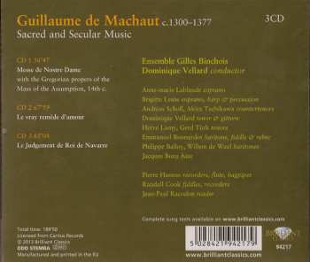 3CD Guillaume de Machaut: Sacred And Secular Music - Messe De Nostre Dame 457992