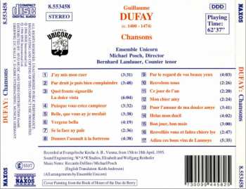 CD Guillaume Dufay: Chansons 348444