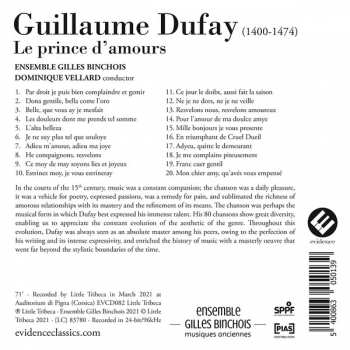 CD Guillaume Dufay: Le Prince D'amours 96830