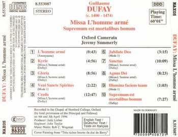 CD Guillaume Dufay: Missa L'Homme Armé / Supremum Est Mortalibus Bonum 330319