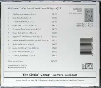 CD Guillaume Dufay: Sacred Music From Bologna Q15  310751
