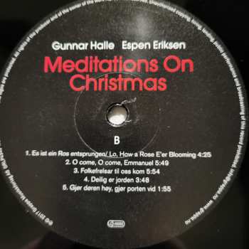 LP Gunnar Halle: Meditations On Christmas 496606