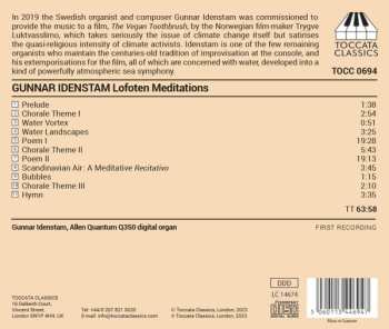 CD Gunnar Idenstam: Lofoten Meditations (A Suite Of Eleven Introspective Organ Improvisations) 484837