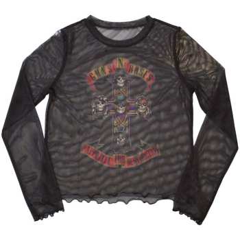 Merch Guns N' Roses: Guns N' Roses Ladies Long Sleeve T-shirt: Appetite For Destruction (mesh) (small) S
