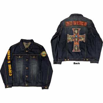 Merch Guns N' Roses: Guns N' Roses Unisex Denim Jacket: Appetite For Destruction (back Print) (medium) M