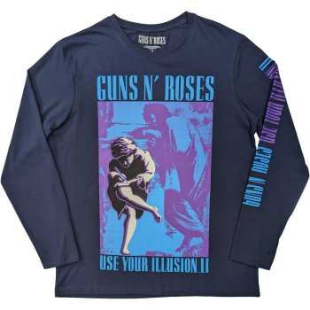 Merch Guns N' Roses: Guns N' Roses Unisex Long Sleeve T-shirt: Get In The Ring Tour '91-'92 (back & Sleeve Print) (small) S