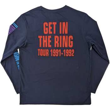 Merch Guns N' Roses: Guns N' Roses Unisex Long Sleeve T-shirt: Get In The Ring Tour '91-'92 (back & Sleeve Print) (x-large) XL