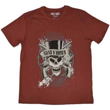 Merch Guns N' Roses: Guns N' Roses Unisex T-shirt: Faded Skull (large) Red