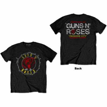 Merch Guns N' Roses: Tričko Rose Circle Paradise City  XL