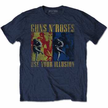 Merch Guns N' Roses: Tričko Use Your Illusion Navy  XL