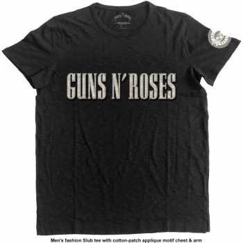 Merch Guns N' Roses: Vyšívané Tričko Logo Guns N' Roses & Bullet Circle 