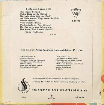 SP Günter Friess Sextett: Schlager-Parade III