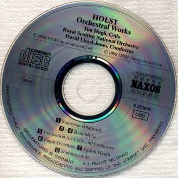 CD Gustav Holst: Beni Mora • Somerset Rhapsody • Hammersmith • Egdon Heath • Invocation For Cello And Orchestra 446834