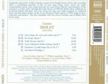 CD Gustav Holst: Vedic Hymns / Four Songs For Voice And Violin / Humbert Wolfe Songs 335303