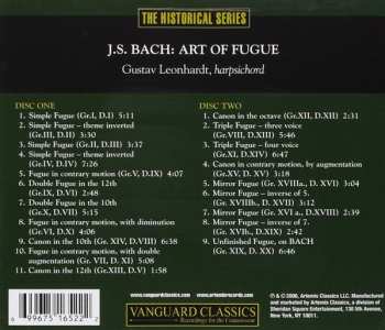 2CD Gustav Leonhardt: Art Of Fugue 282157