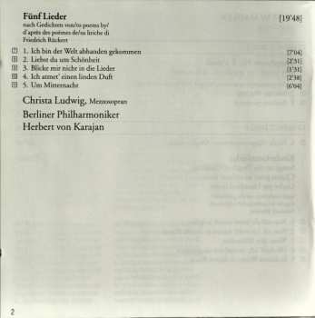 2CD Gustav Mahler: 6. Symphonie · Kindertotenlieder · Rückert-Lieder 45004