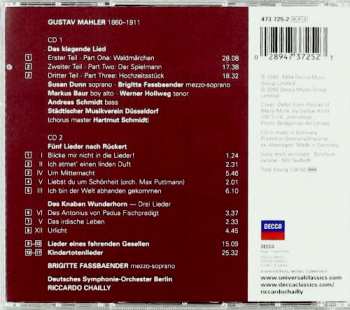 2CD Gustav Mahler: Das Klagende Lied, Kindertotenlieder, Lieder Eines Fahrenden Gesellen, Rückert Lieder 45218
