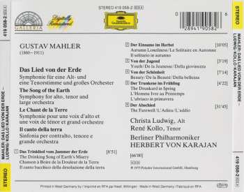 CD Gustav Mahler: Das Lied Von Der Erde 44675