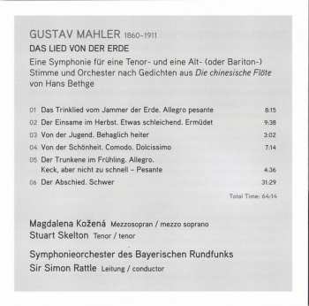 CD Gustav Mahler: Das Lied Von Der Erde 8777