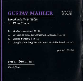 SACD Gustav Mahler: Mahler 9. 427392