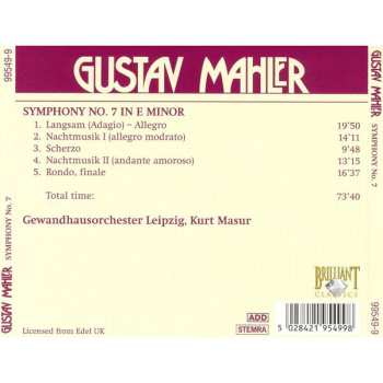 CD Gustav Mahler: Symphony No. 7 459251