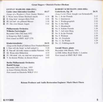 CD Gustav Mahler: Mahler: Kindertotenlieder • Lieder Eines Fahrenden Gesellen / Schumann: Liederkreis 430422