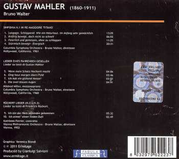 CD Gustav Mahler: Sinfonia N. 1 In Re Maggiore Titano - Lieder Eines Fahrenden Gesellen - Rückert Lieder (N. 2 E N. 3) DIGI 295819