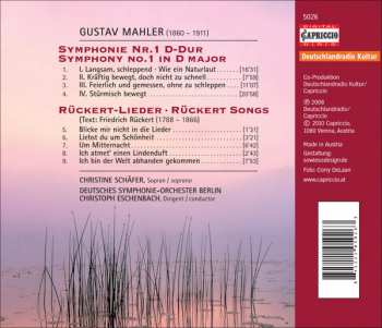 CD Gustav Mahler: Symphonie No. 1, Rückert-Lieder 230169