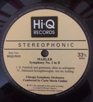LP Gustav Mahler: Sinfonie Nr. 1 D-Dur "Der Titan" 353530