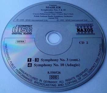 2CD Gustav Mahler: Symphony No. 3 / Symphony No. 10 (Adagio) 294545