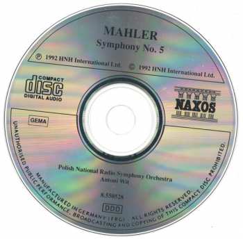 CD Gustav Mahler: Symphony No. 5 195708