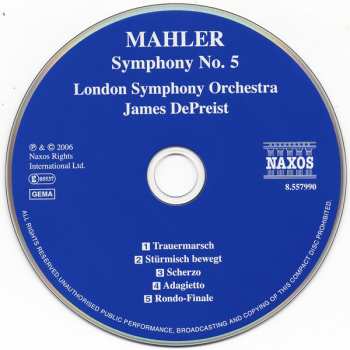 CD Gustav Mahler: Symphony No. 5 267541