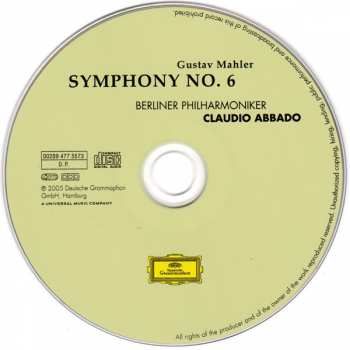 CD Gustav Mahler: Symphony No. 6 422249