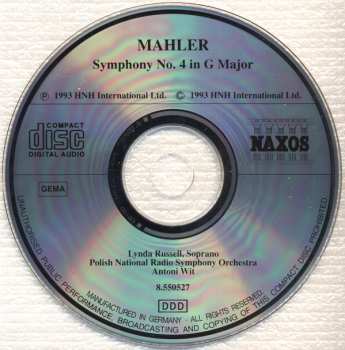 CD Gustav Mahler: Symphony No.4 In G Major 272510