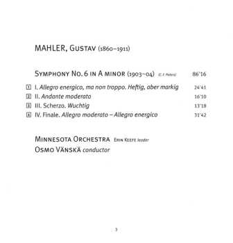SACD Gustav Mahler: Symphony No.6 461672