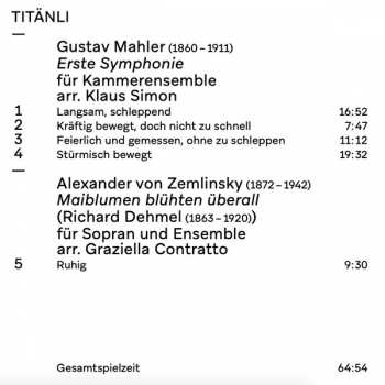 CD Gustav Mahler: TITÄNLI 259156
